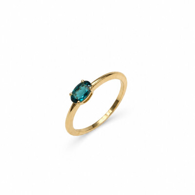 Bague Velvet or rose et tourmaline