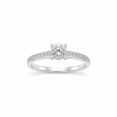 Bague Bohème or blanc et diamant 0,75 carat