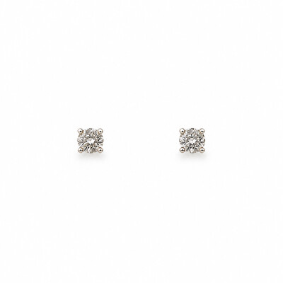 Boucles d'oreilles Murmure or blanc et diamants 0,30 carat