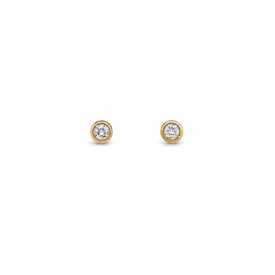 Boucles d'oreilles Euclide or rose et diamants 0,54 carat