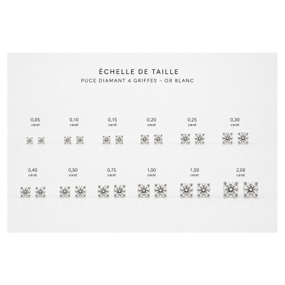 Boucles d'oreilles Murmure or blanc et diamants 0,60 carat