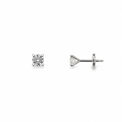 Boucles d'oreilles Murmure or blanc et diamants 0,60 carat
