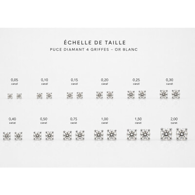 Boucles d'oreilles Murmure or blanc et diamants 0,30 carat