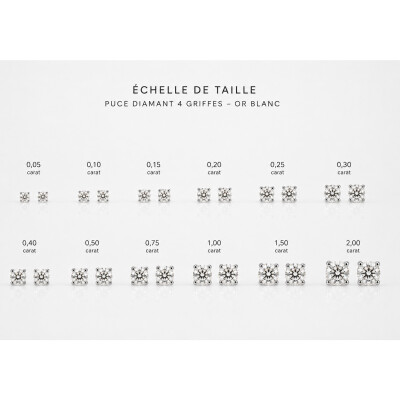Boucles d'oreille Murmure or blanc et diamants 1,00 carat