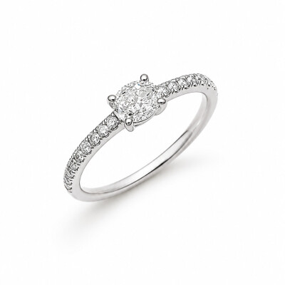 Bague Beloved or blanc et diamant 0,40 carat