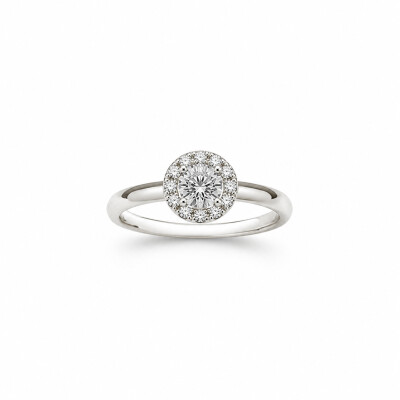 Bague Dune or blanc et diamant 0,56 carat
