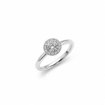 Bague Dune or blanc et diamant 0,56 carat
