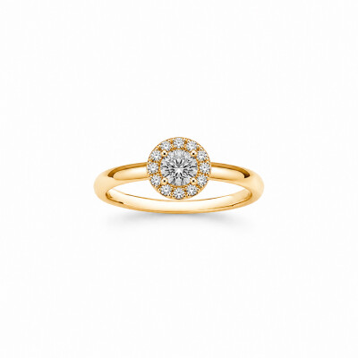 Bague Dune or jaune et diamant 0,40 carat