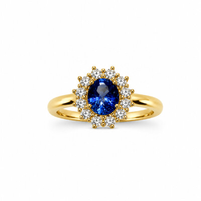 Bague Frisson or jaune et saphir