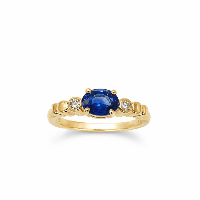 Bague Léa or jaune et saphir