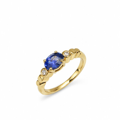 Bague Léa or jaune et saphir