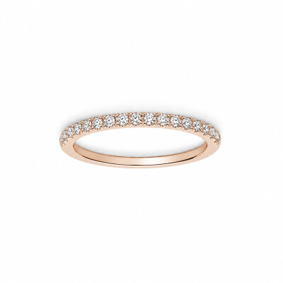Alliance Allure or rose et diamants 0,19 carats
