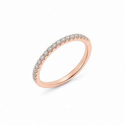 Alliance Allure or rose et diamants 0,19 carats