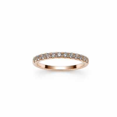 Alliance Allure or rose et diamants 0,36 carat