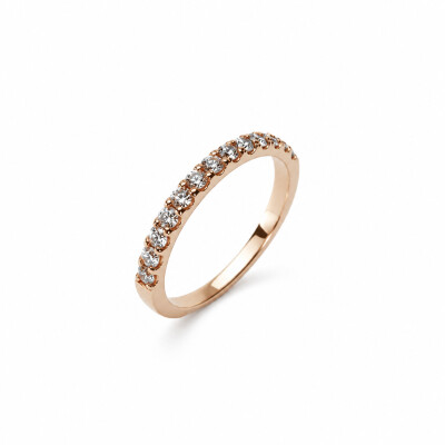 Alliance Allure or rose et diamants 0,36 carat