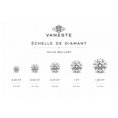 Collier Evidence or blanc et diamant 0,32 carat