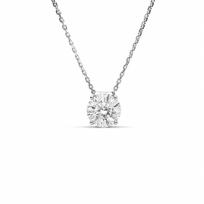 Collier Evidence or blanc et diamant 1,30 carat