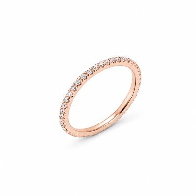 Alliance Allure or rose et diamants 0,36 carat
