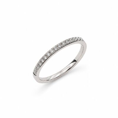 Alliance Etincelle or blanc et diamants 0,34 carat