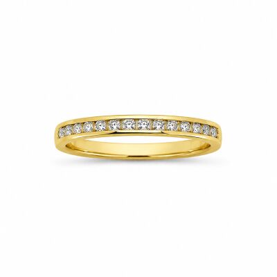 Alliance Délicate or jaune et diamants 0,20 carat