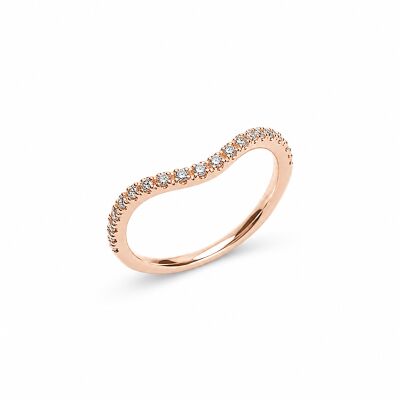 Alliance Vagabonde or rose et diamants 0,17 carat