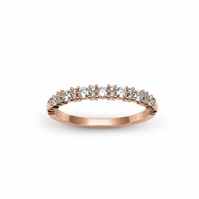 Alliance Hypnose or rose et diamants 0,50 carat