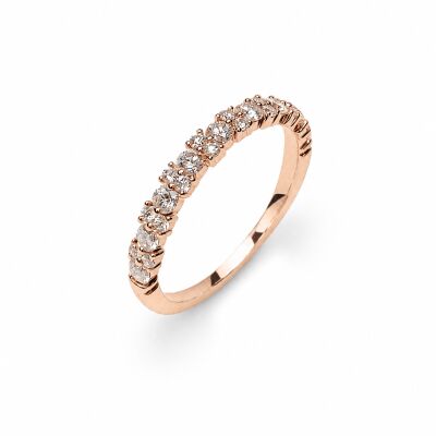 Alliance Hypnose or rose et diamants 0,50 carat