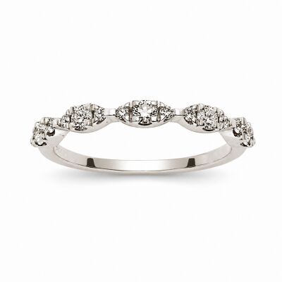 Alliance Mademoiselle or blanc et diamants 0,26 carat