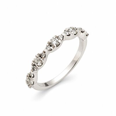 Alliance Mademoiselle or blanc et diamants 0,26 carat