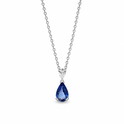 Collier 1894 or blanc et saphir
