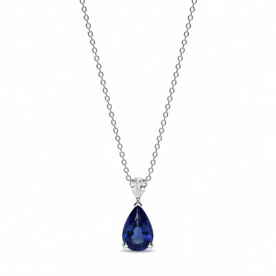 Collier 1894 or blanc et saphir
