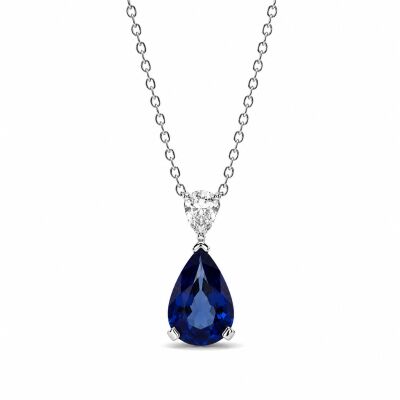 Collier 1894 or blanc et saphir