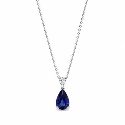 Collier 1894 or blanc et saphir