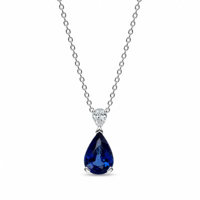 Collier 1894 or blanc et saphir