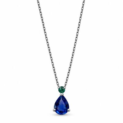Collier 1894 or blanc et saphir