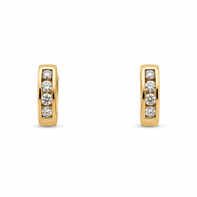 Boucles d'oreilles Délicate or jaune et diamants 0,45 carat