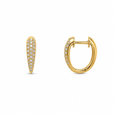 Boucles d'oreilles Ma Griffe or jaune et diamants