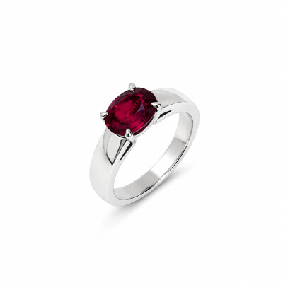 Bague Radha or blanc et rubis