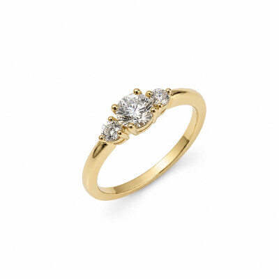 Bague Olympe or jaune et diamant 0,50 carat