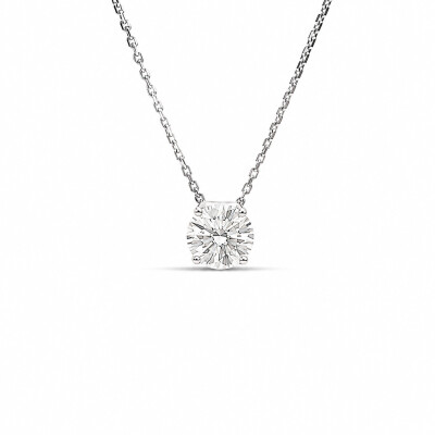 Collier Evidence or blanc et diamant 1,00 carat