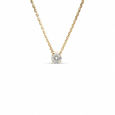Collier Evidence or jaune et diamant 0,37 carat