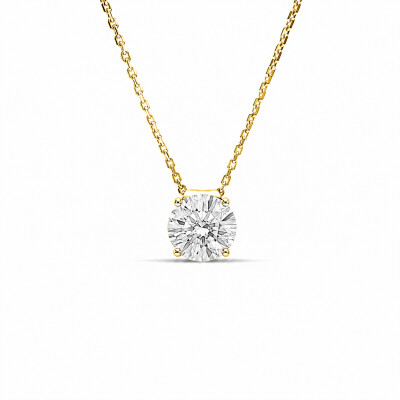 Collier Evidence or jaune et diamant 1,00 carat