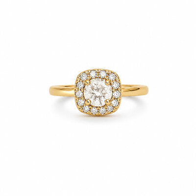 Bague Morphée or jaune et diamant 0,45 carat