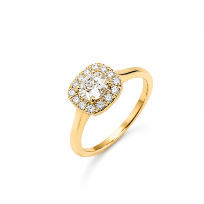 Bague Morphée or jaune et diamant 0,45 carat