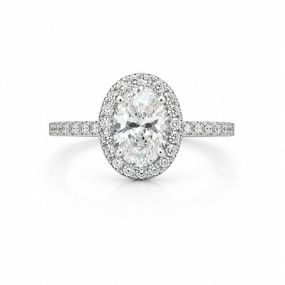 Solitaire Trouble or blanc et diamant 1,00 carat