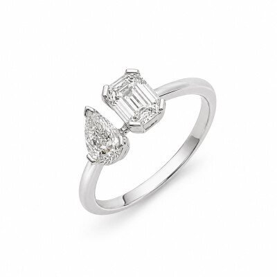 Bague Resonance or blanc et diamants