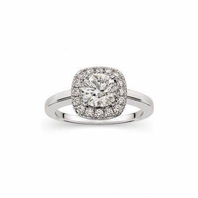 Bague Morphée or blanc et diamant 1,03 carats
