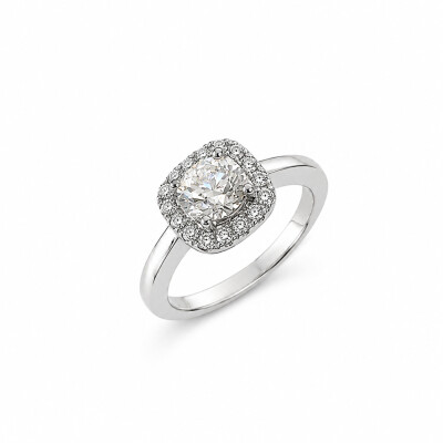 Bague Morphée or blanc et diamant 1,03 carats