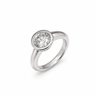 Bague Occasion or blanc et diamant 0,90 carat