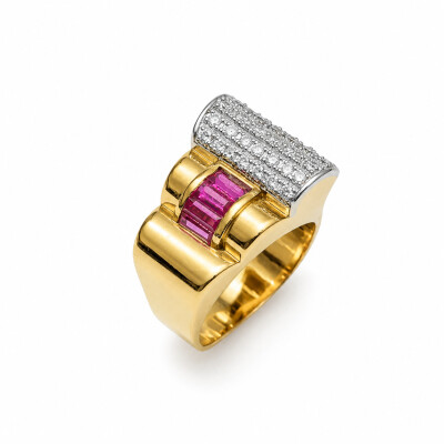 Bague Occasion or rose Tank